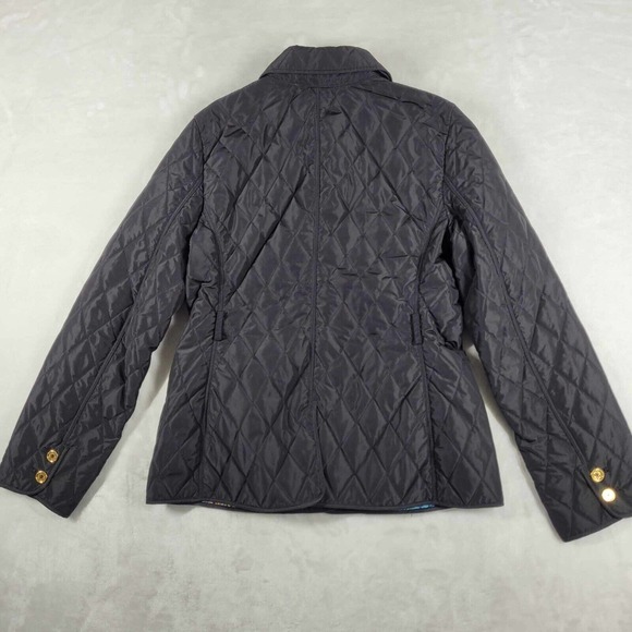 Lilly Pulitzer Quilted Jacket Women's Medium Black‎ Colorful Inside Design - Picture 6 of 10